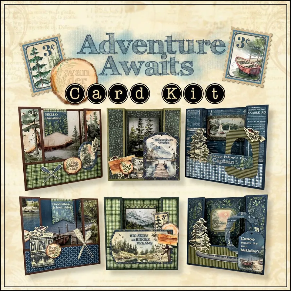 graphic-45-adventure-awaits-card-kit-bastelset-karten image 1