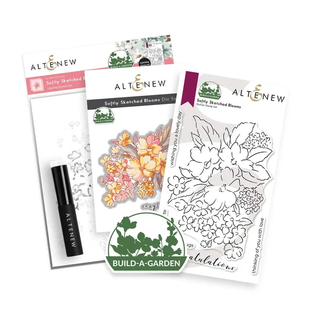 altenew-build-a-garden-softly-sketched-blooms-stempelset image 1