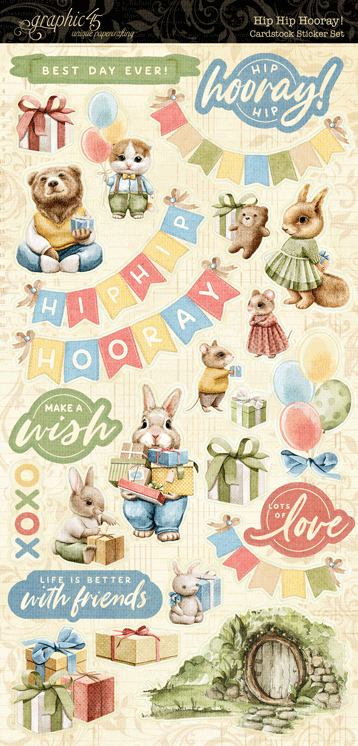 graphic-45-hip-hip-hooray-sticker-set-geburtstag-2-bogen image 3