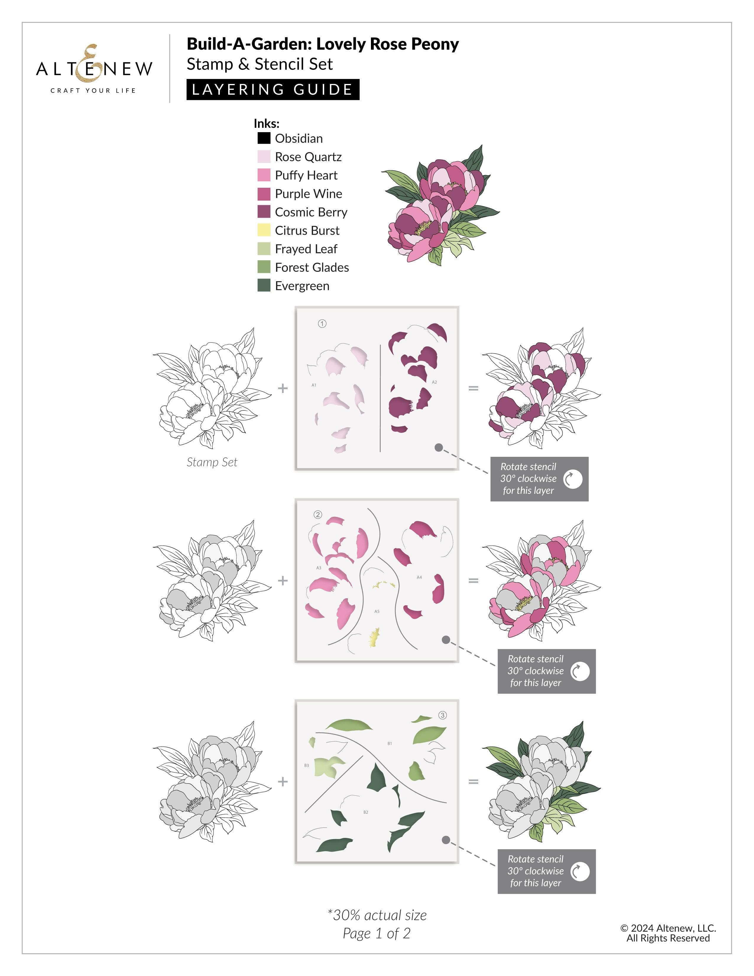 altenew-build-a-garden-lovely-rose-peony-stempel-schablonen image 3