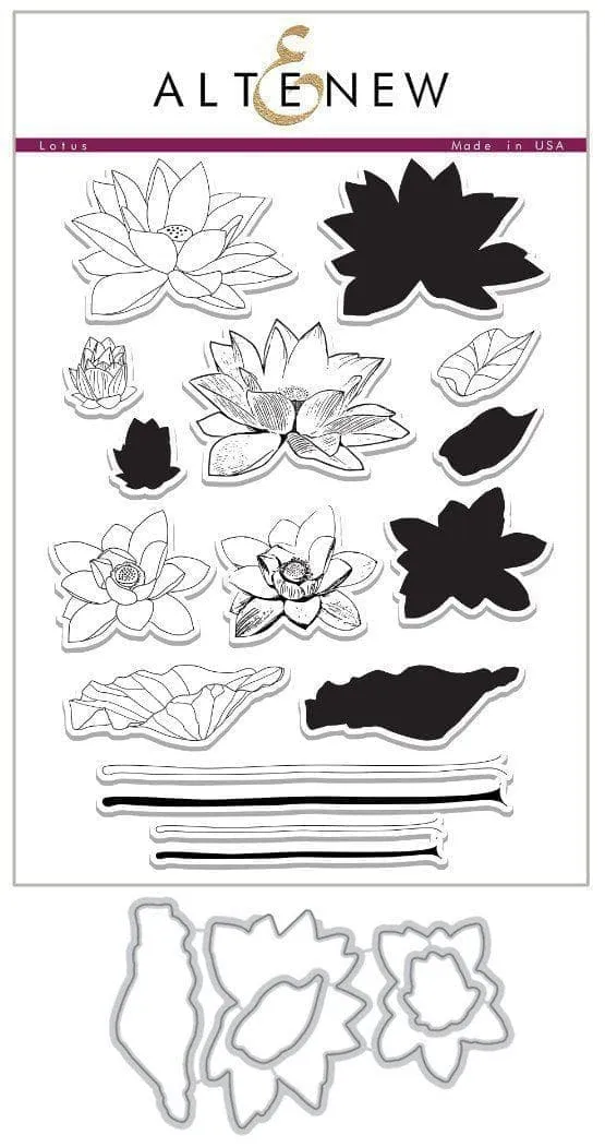 altenew-lotus-stempelset-6x8-blume-16-teilig image 1