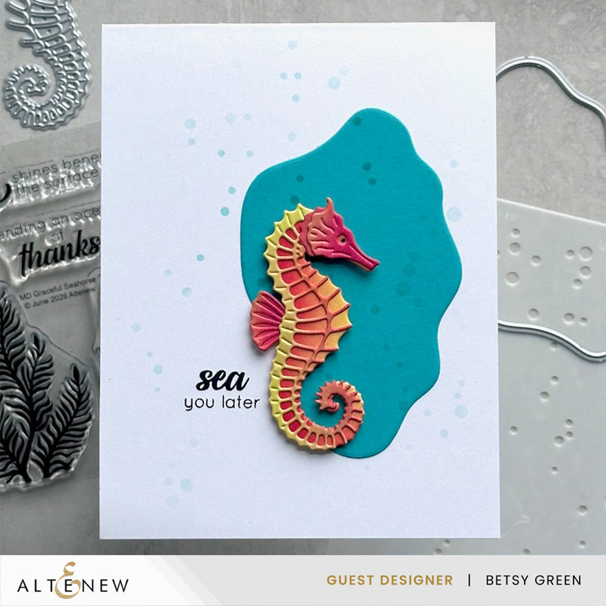altenew-mini-delight-graceful-seahorse-stempel-stanz-set-seepferd image 7