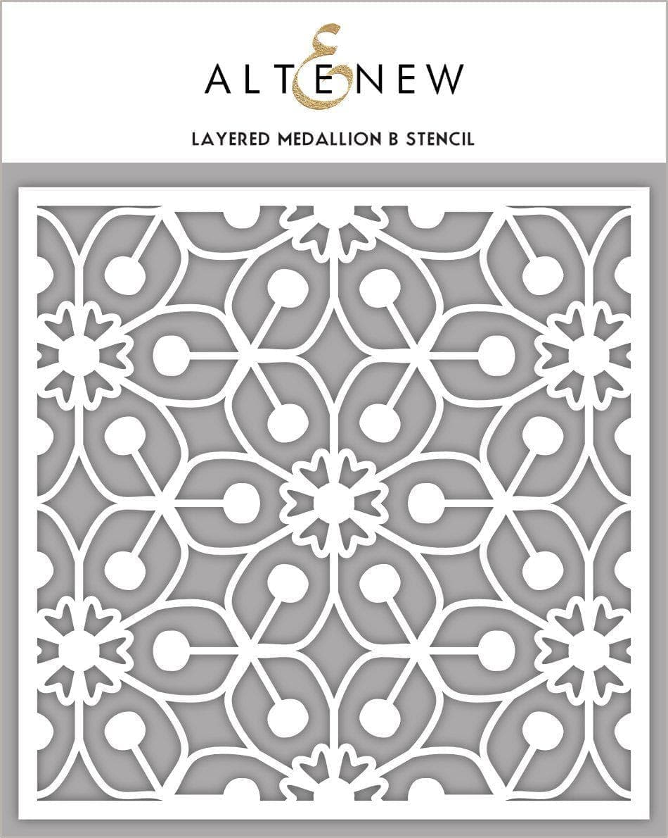 altenew-layered-medallion-b-stencil-schablone-6x6 image 1
