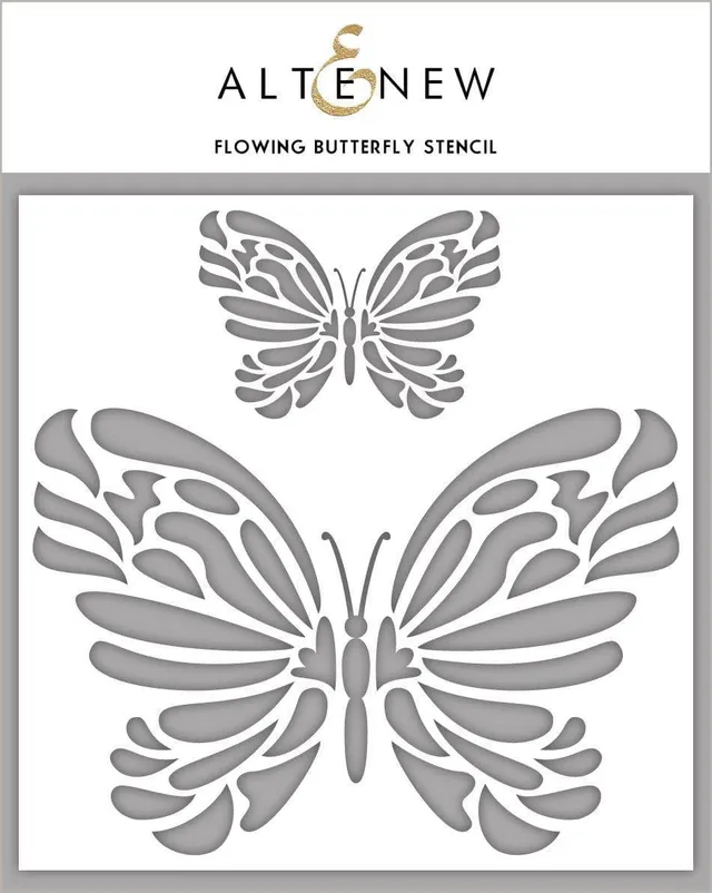 altenew-flowing-butterfly-stencil-schmetterling-6x6 image 1