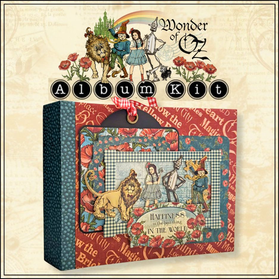 graphic-45-wonder-of-oz-album-kit-accordion-tag-album image 1