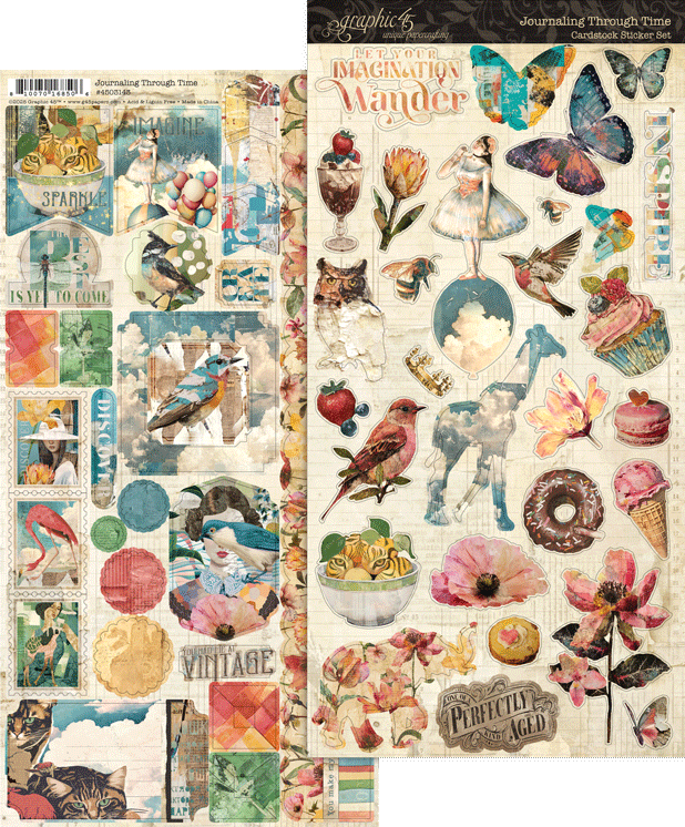 graphic-45-journaling-through-time-card-kit-karten-set image 7
