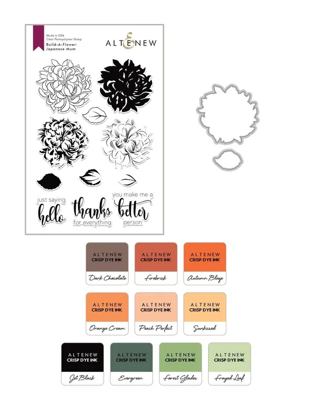 altenew-build-a-flower-japanese-mum-stempel-stanze-ink-bundle image 1
