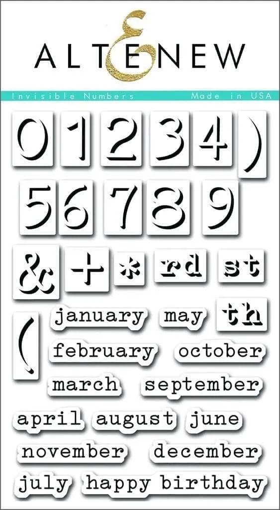 altenew-invisible-numbers-stempelset-zahlen-4x6 image 1