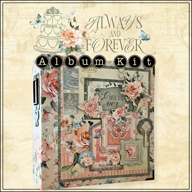 graphic-45-always-forever-album-kit-vintage-rose-hochzeit image 1