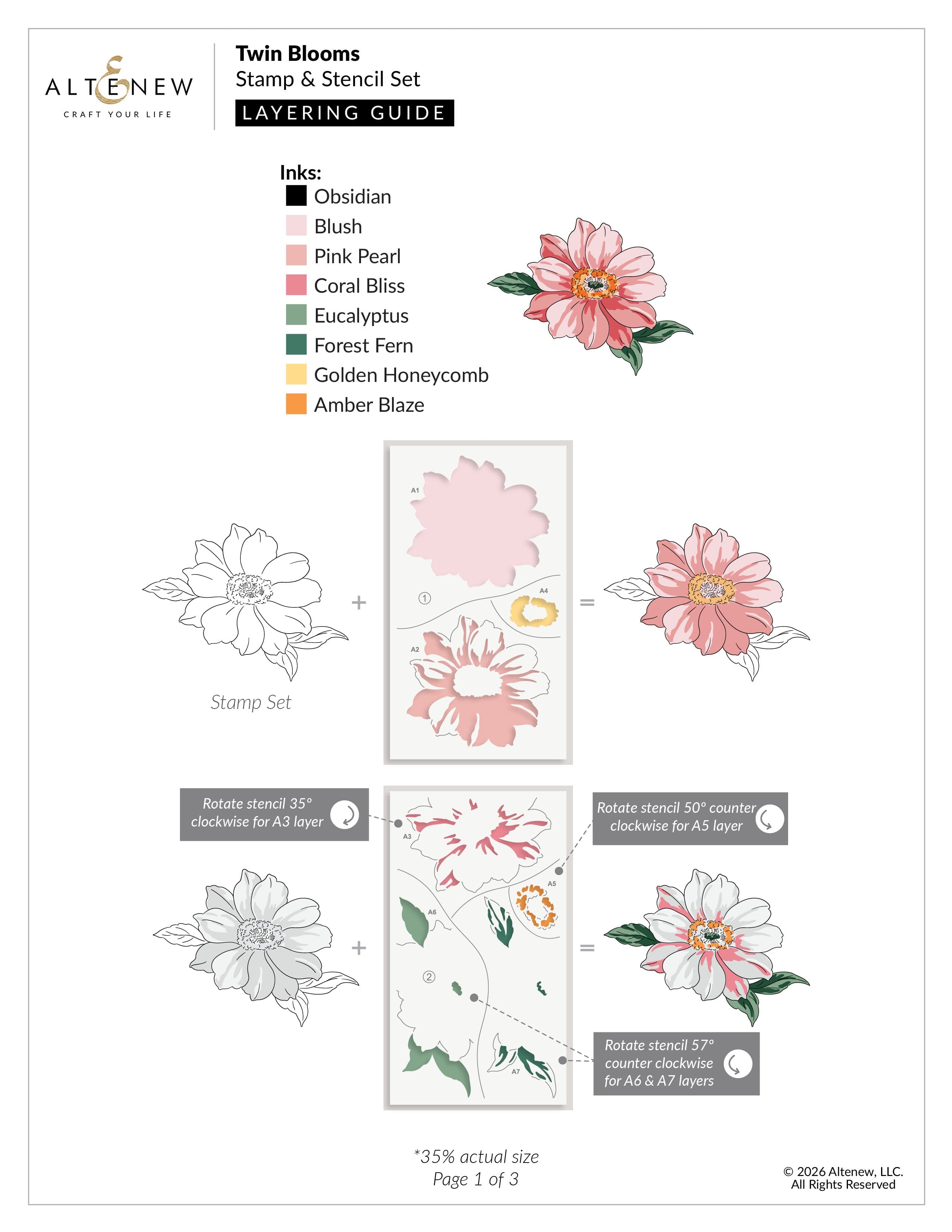 altenew-twin-blooms-stempel-schablonen-bundle-blumen image 3