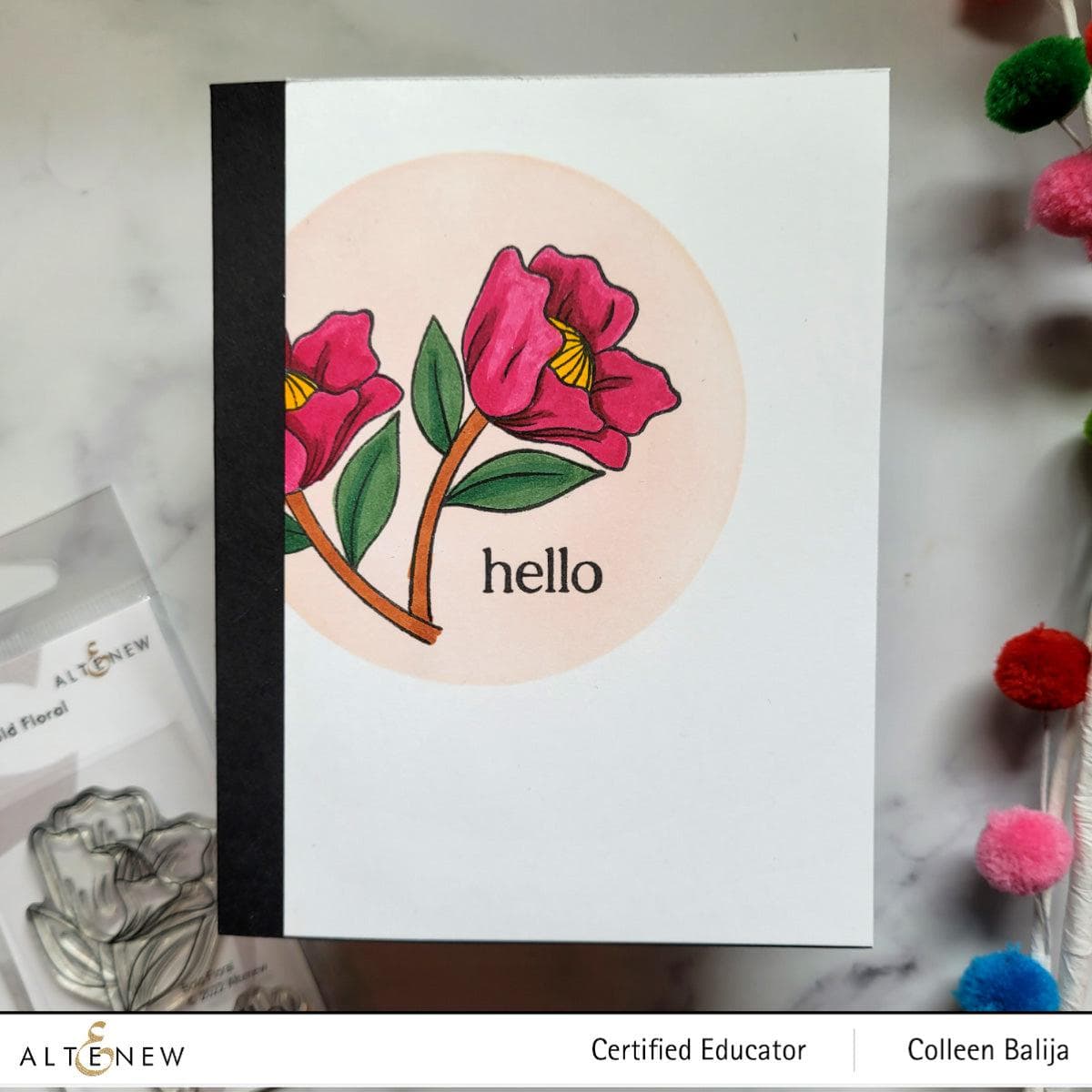 altenew-bold-floral-mini-stempelset-hello-2x3-blumen image 6