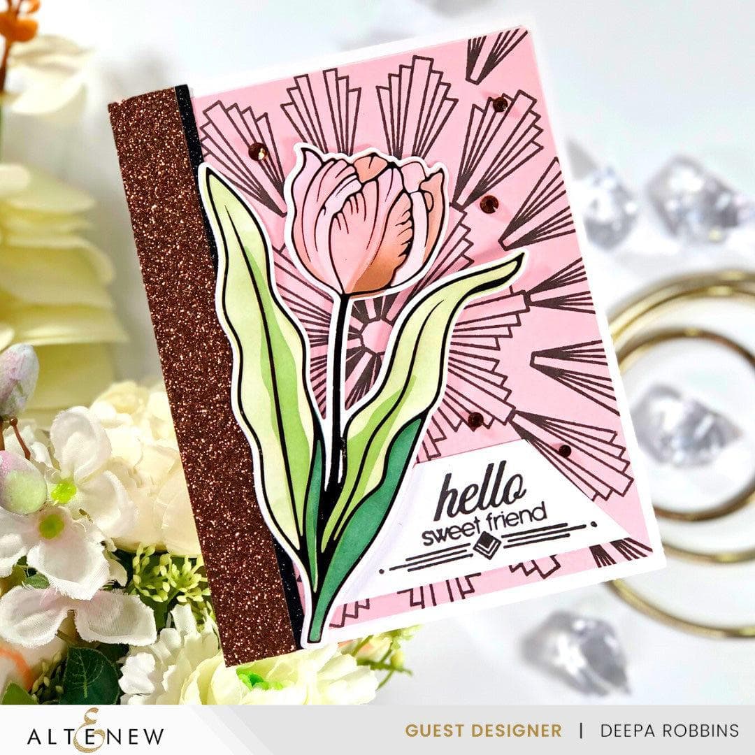 altenew-spark-joy-blushing-tulip-stanzschablone-tulpe image 5