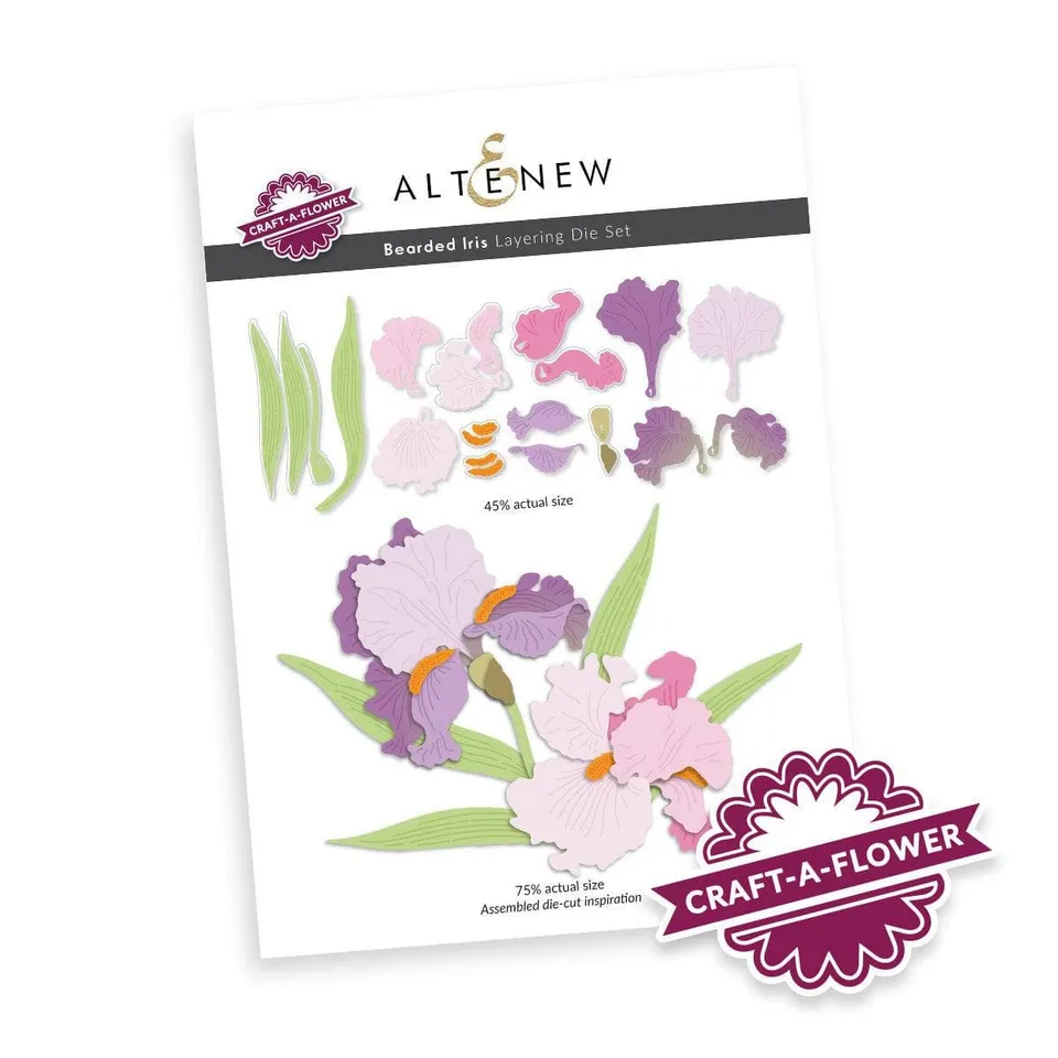 altenew-craft-a-flower-bearded-iris-stanzen-15tlg image 1