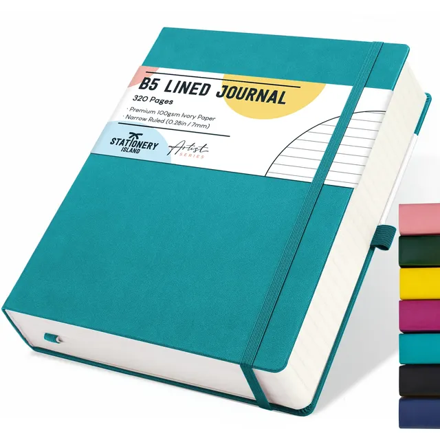 stationery-island-journal-notizbuch-b5-liniert-schwarz-320-seiten image 1