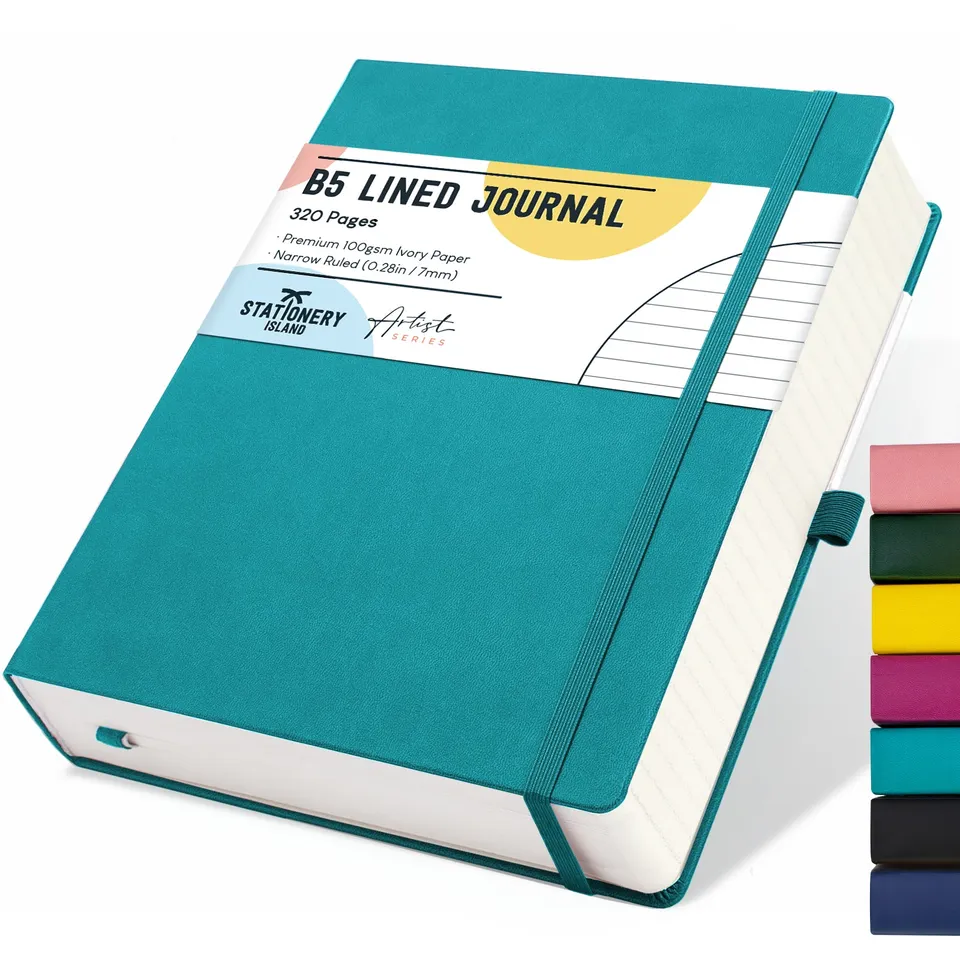 stationery-island-journal-notizbuch-b5-liniert-schwarz-320-seiten image 1