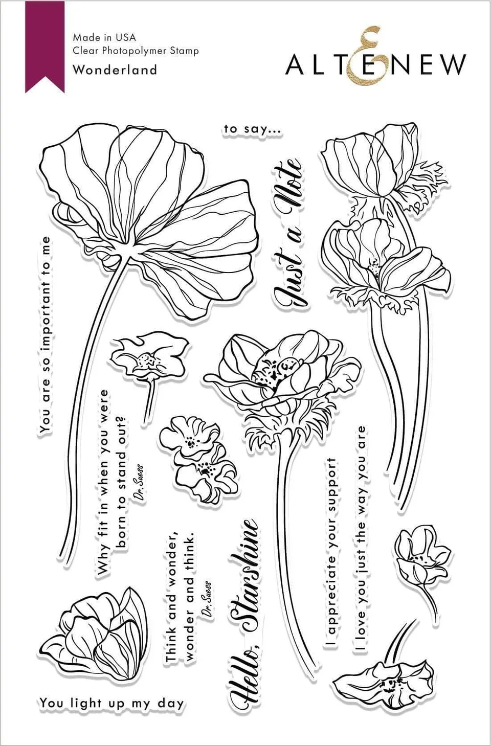altenew-wonderland-stempelset-blumen-kontur-zum-kolorieren image 1