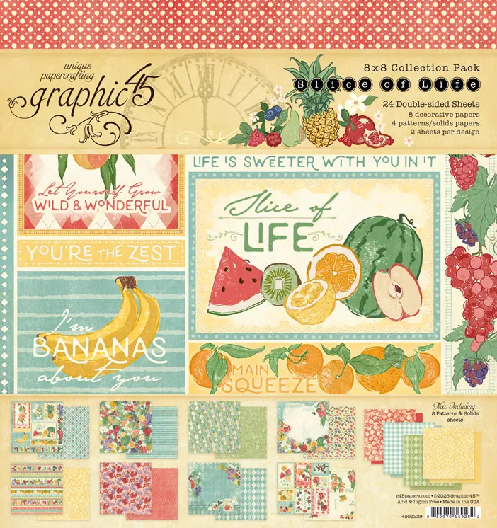 graphic-45-slice-of-life-8x8-papierblock-obst-bunt-24-blatt image 1