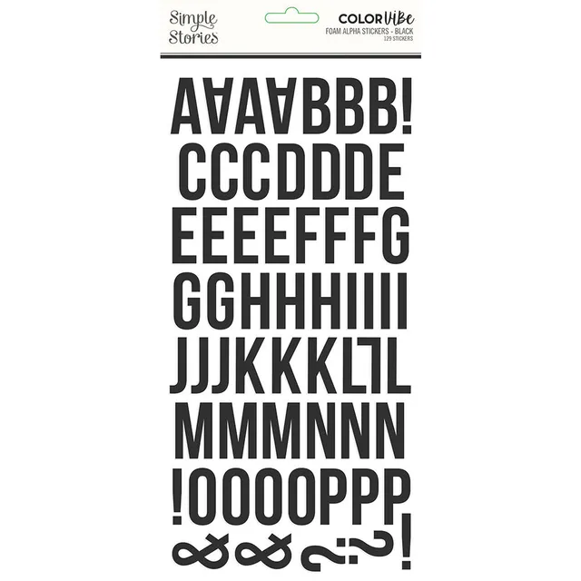 simple-stories-color-vibe-foam-alpha-stickers-black-129tlg image 1