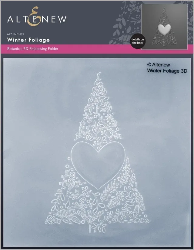 altenew-winter-foliage-3d-embossing-folder-6x6-botanical image 1