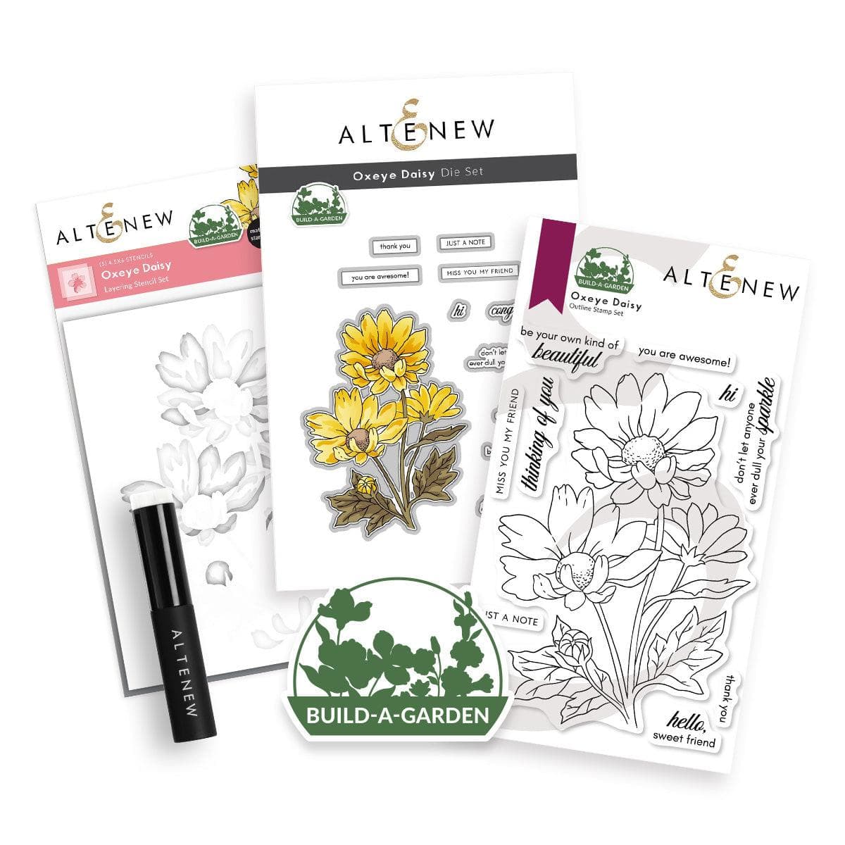 altenew-build-a-garden-oxeye-daisy-stempelset-blume-11tlg image 1