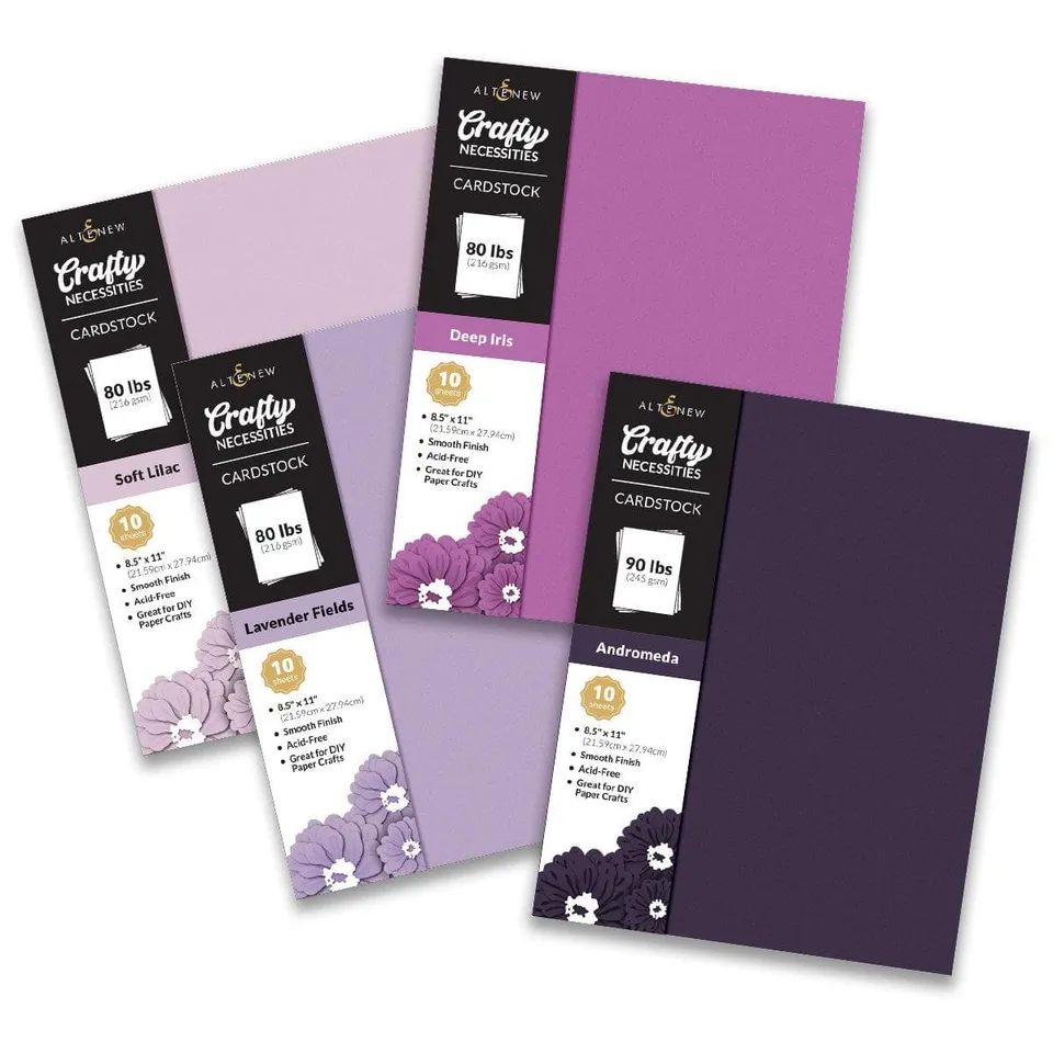 altenew-paper-more-lilac-blossoms-cardstock-papier-lila-40-blatt image 1