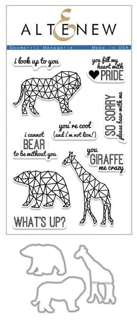 altenew-geometric-menagerie-stempel-stanzen-set-tiermotive image 1