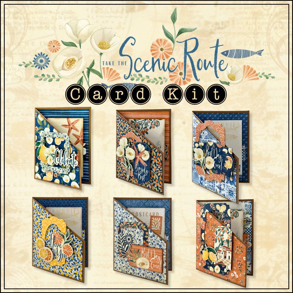 graphic-45-scenic-route-card-kit-karten-set-6-karten image 1