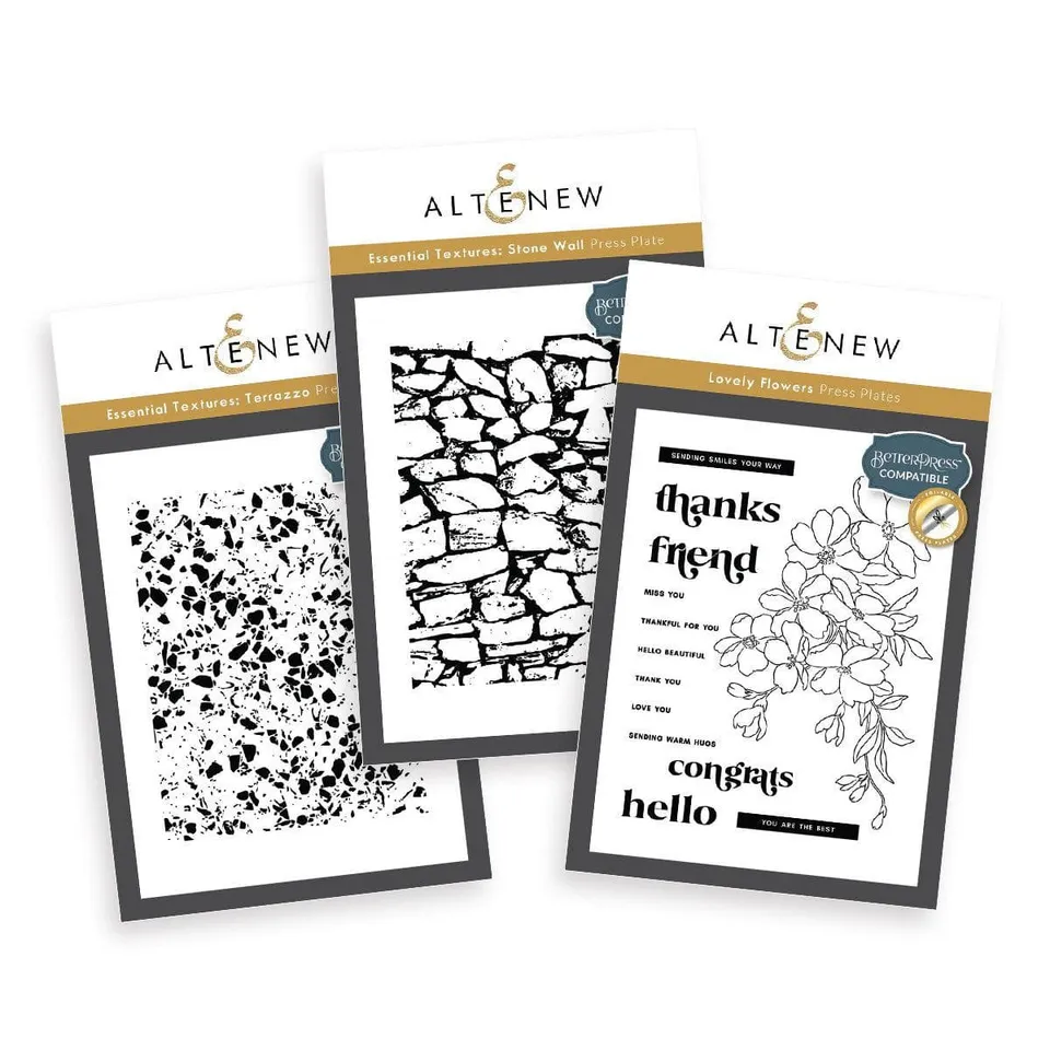 altenew-texture-and-blooms-press-plate-bundle-druckplatten-set image 1