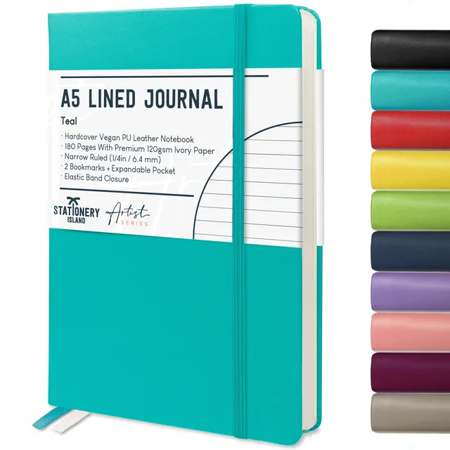stationery-island-journal-notizbuch-a5-liniert-schwarz-180-seiten image 1