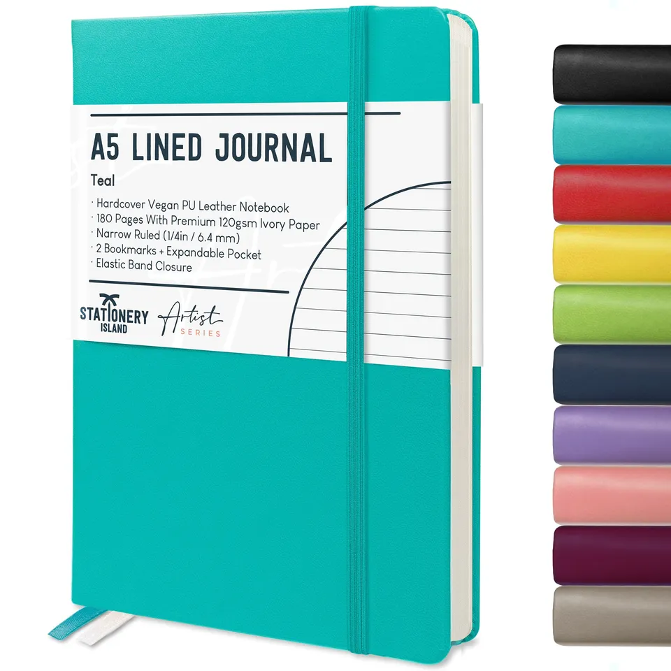 stationery-island-journal-notizbuch-a5-liniert-schwarz-180-seiten image 1
