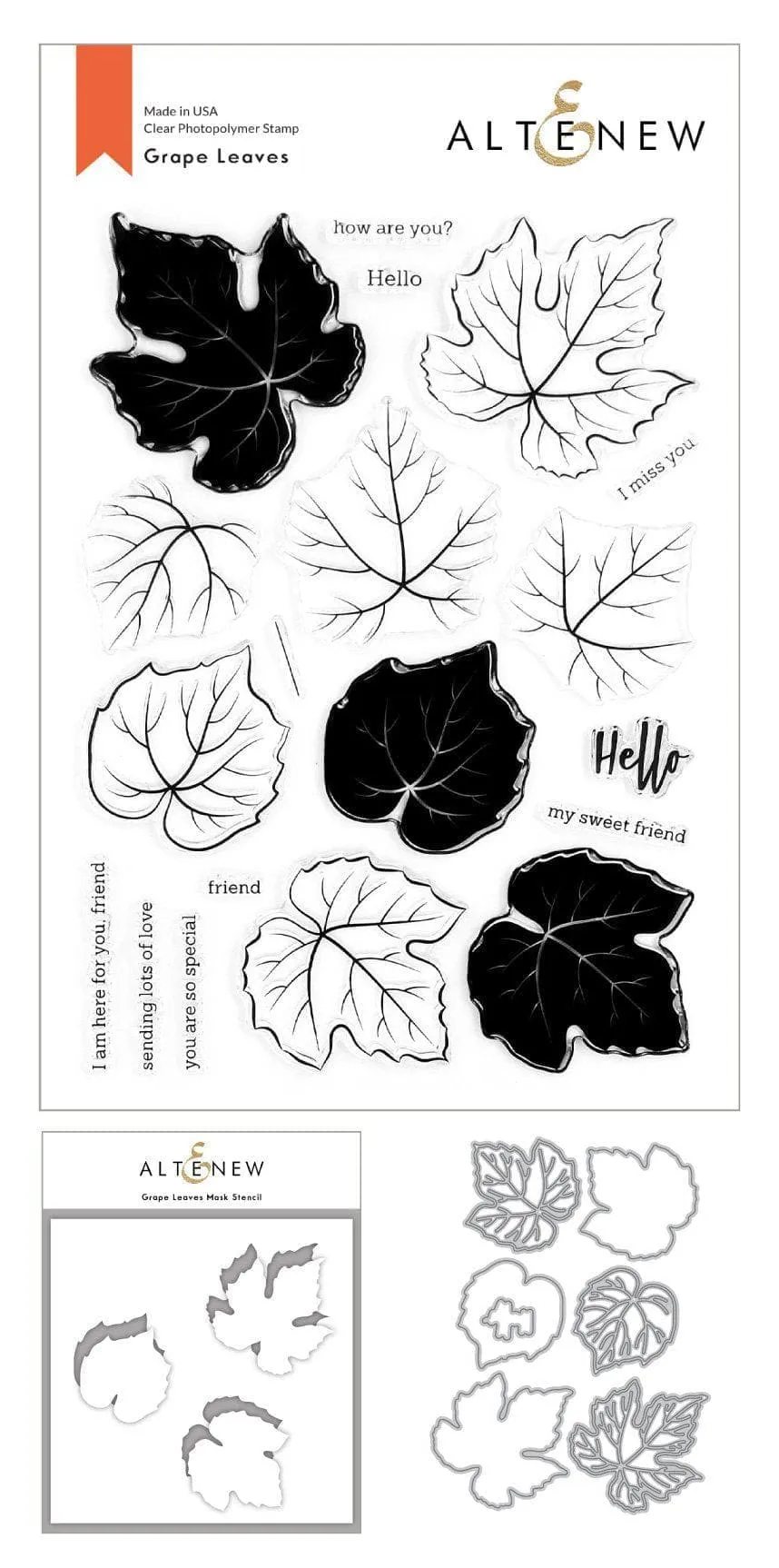 altenew-grape-leaves-schablone-weinbl-tter-mask-stencil image 1