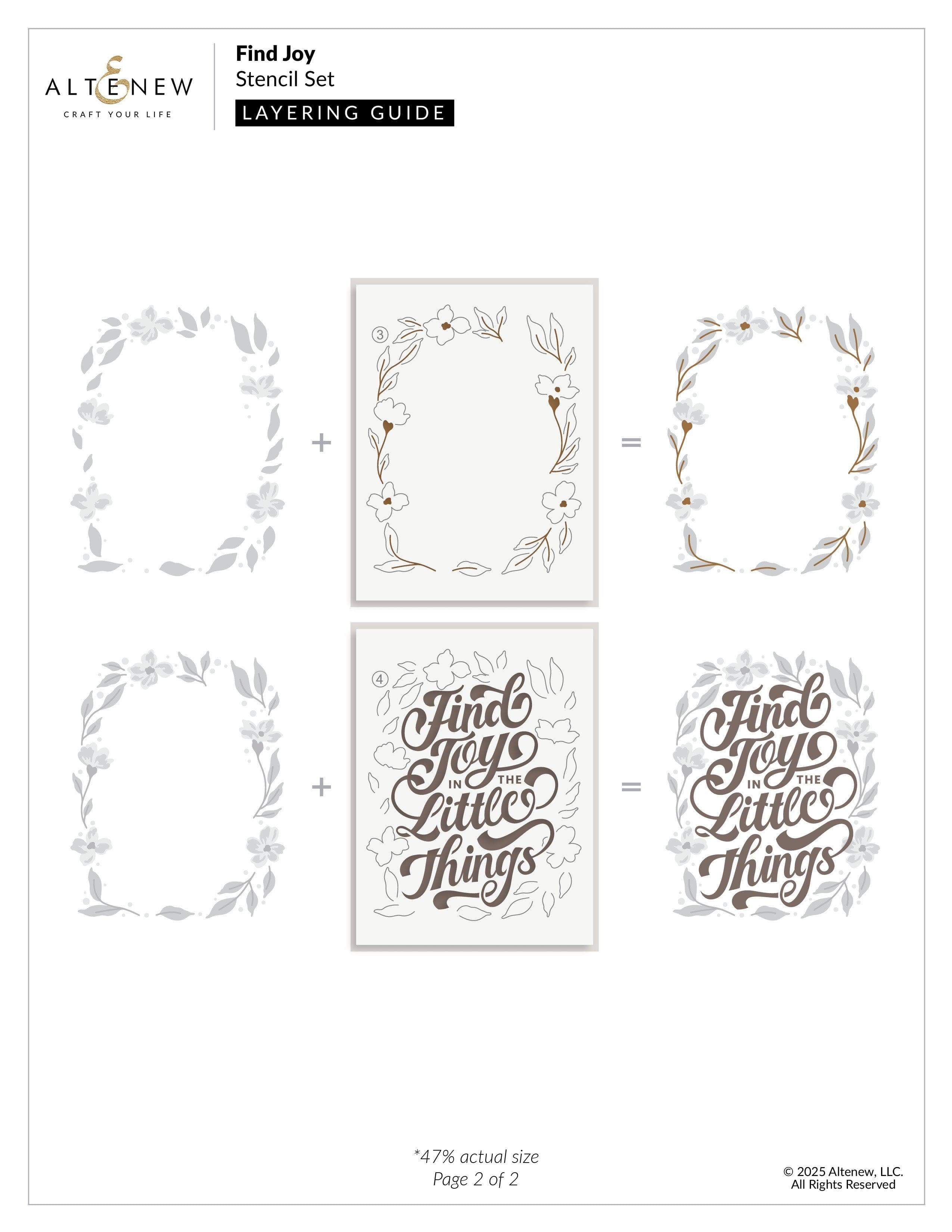 altenew-find-joy-layering-stencil-set-schablone-4in1-spruch image 4