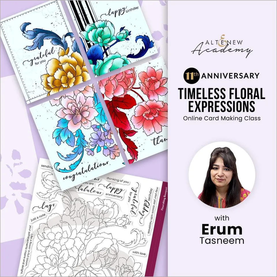 altenew-timeless-floral-expressions-onlinekurs-kurspass-blumen image 1