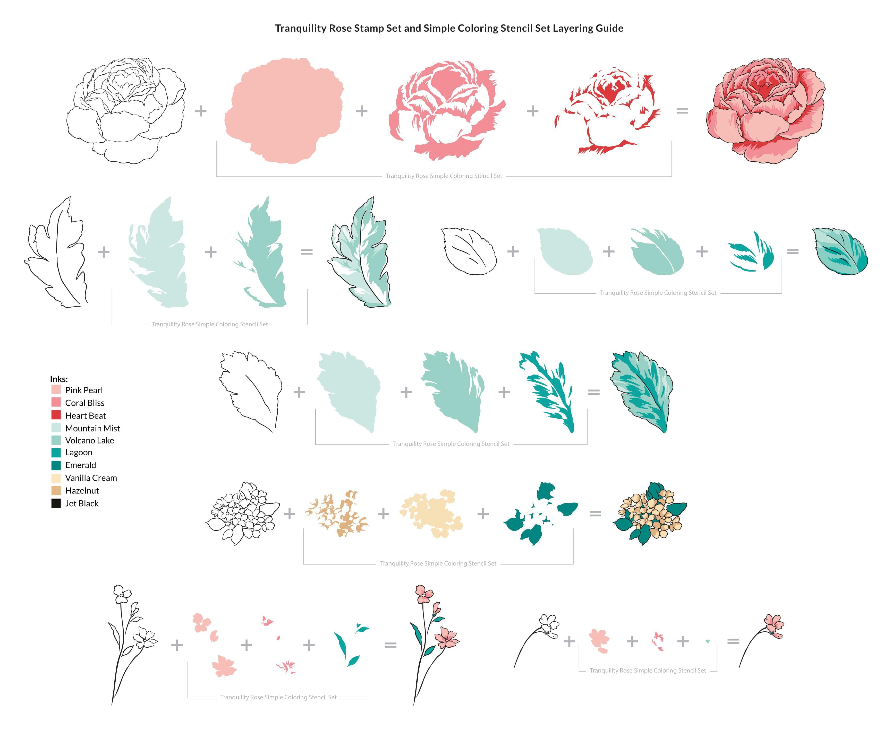altenew-tranquility-rose-schablonenset-blumen-4-in-1 image 3