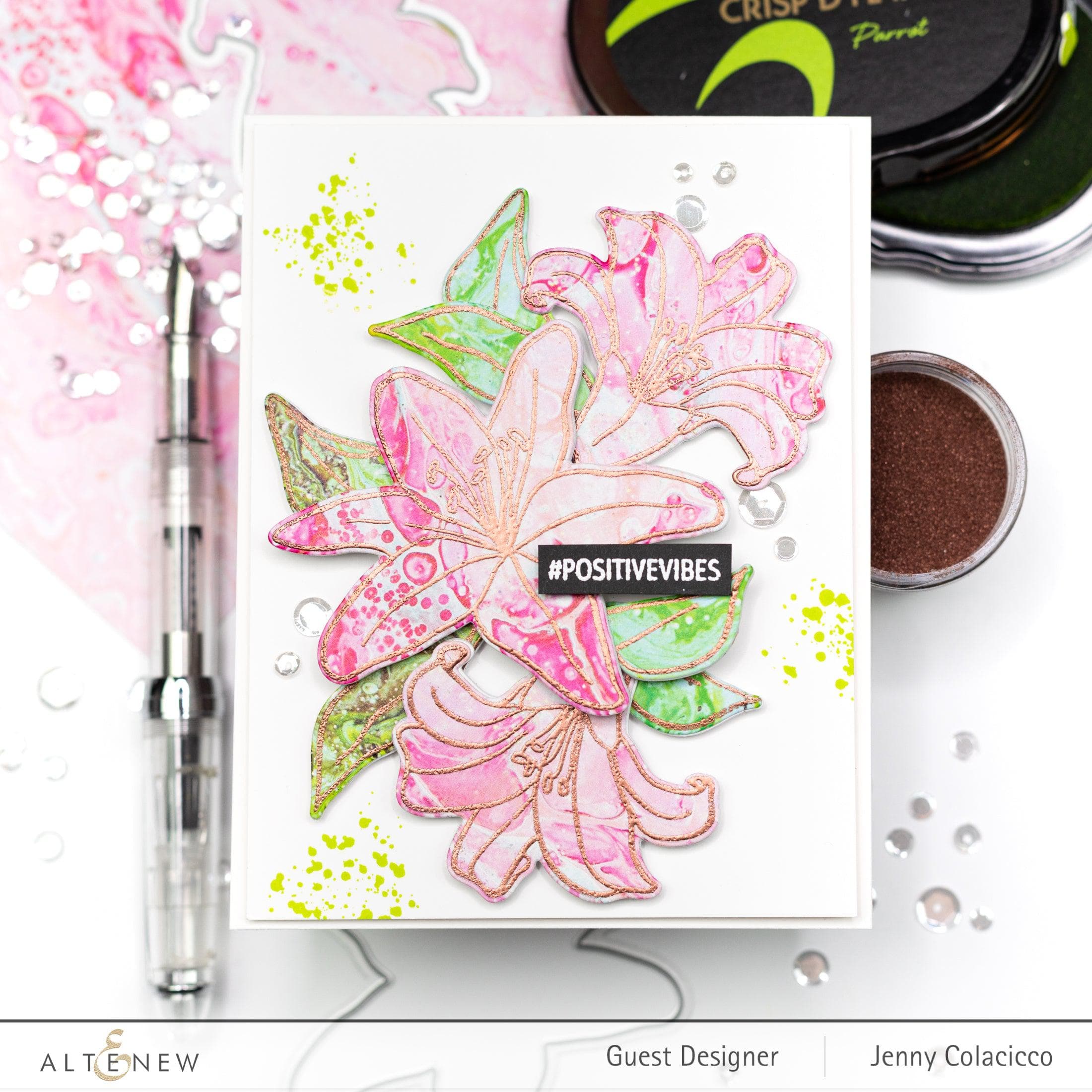 altenew-stencils-inky-lily-simple-coloring-schablone-floral image 4