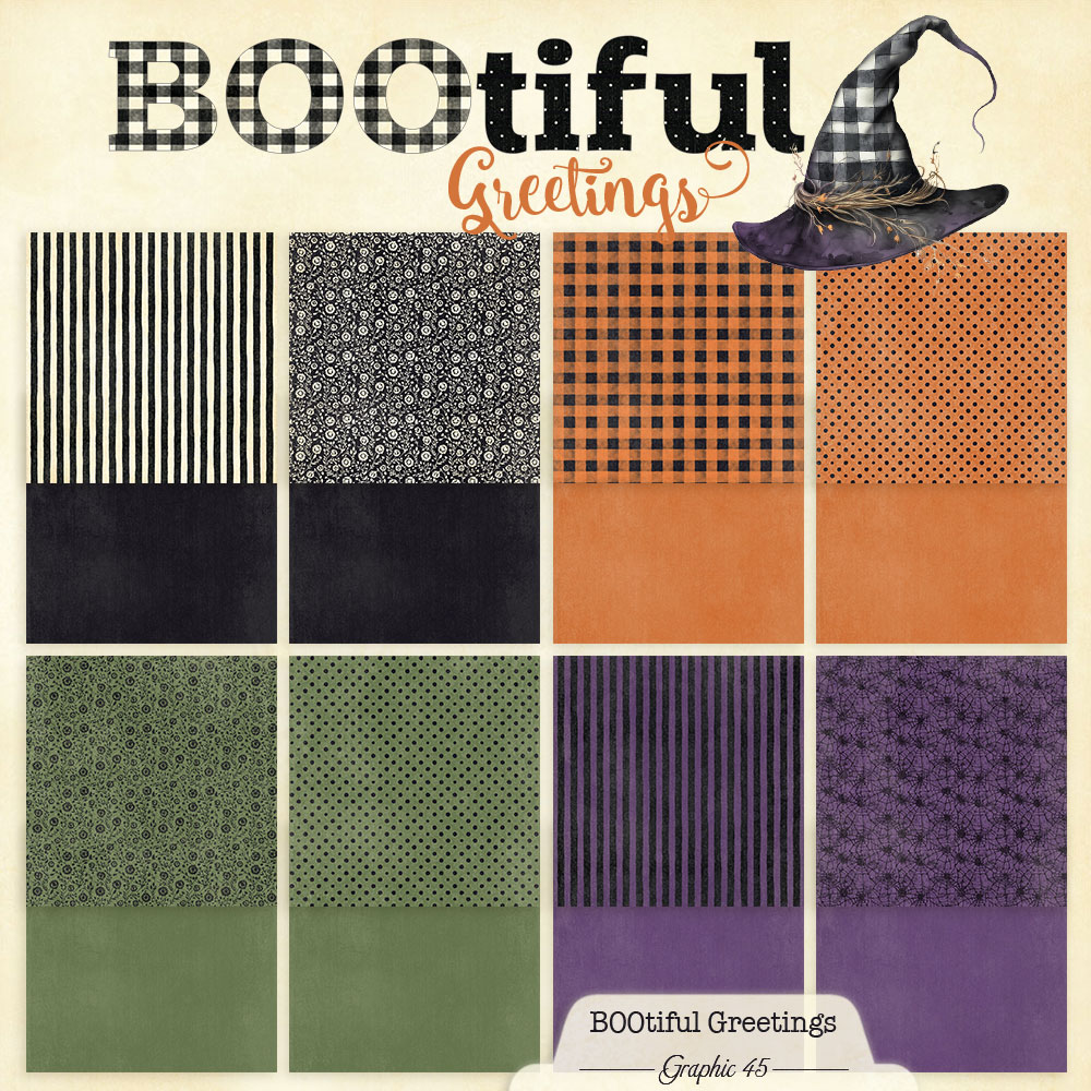 graphic-45-bootiful-greetings-12x12-papier-pack-halloween image 2