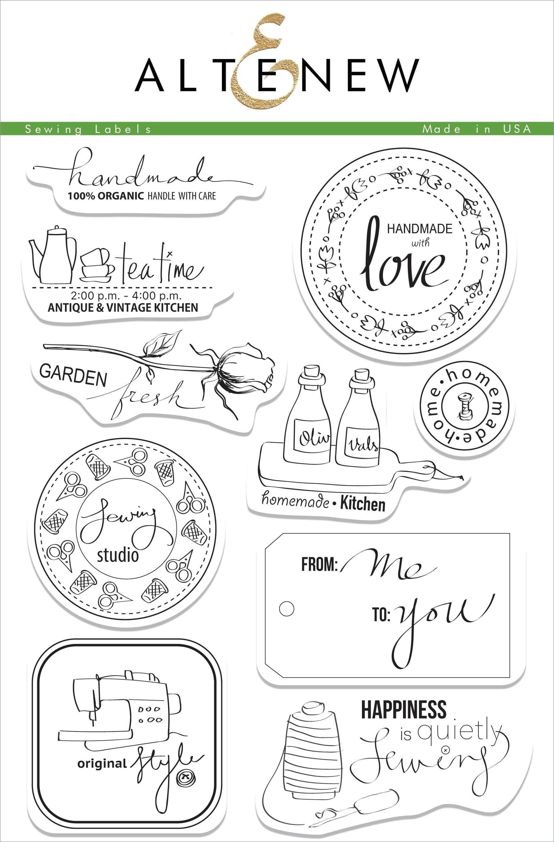 altenew-sewing-labels-stempelset-klar-6x8-inch-10-teilig image 1