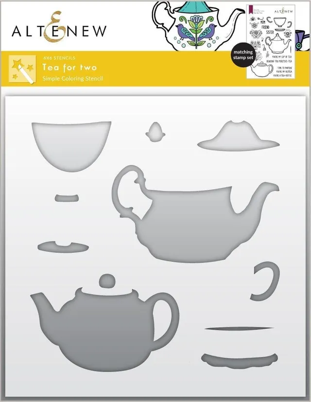 altenew-tea-for-two-coloring-schablone-tee image 1