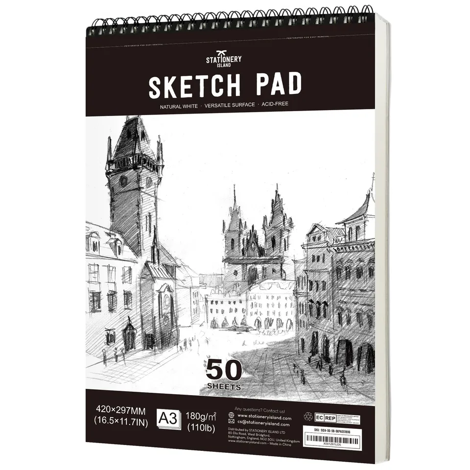 stationery-island-sketchbook-skizzenbuch-a4-180g-50-blatt image 1