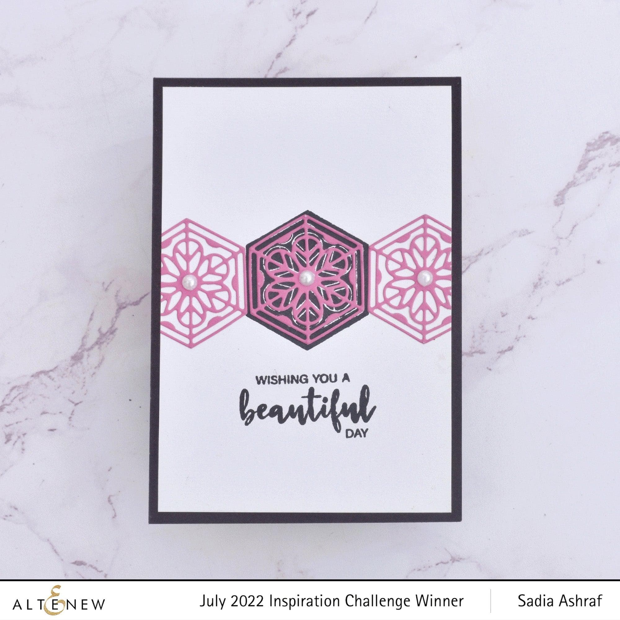 altenew-stamps-flowery-hexagon-stempelset-mini-2x3-klar image 3