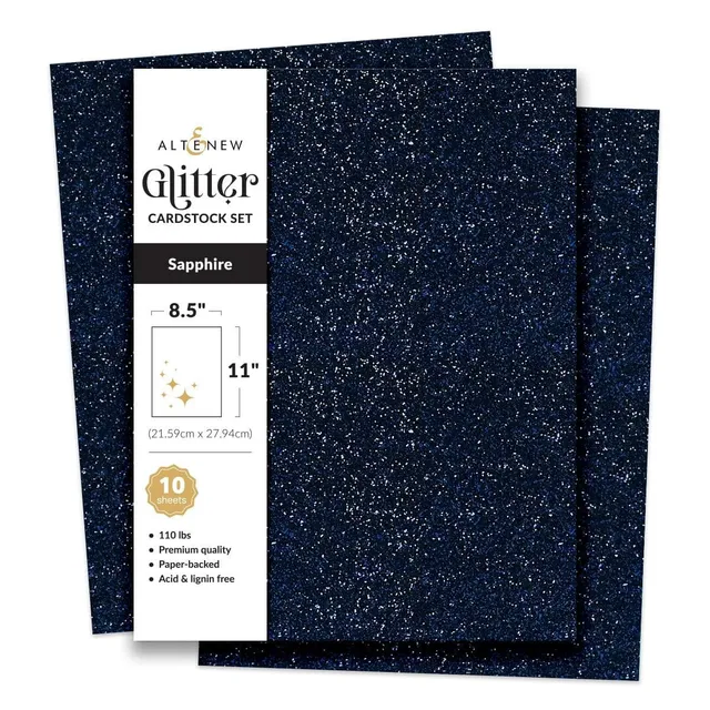 altenew-glitter-cardstock-set-saphir-bastelkarton-10-blatt image 1