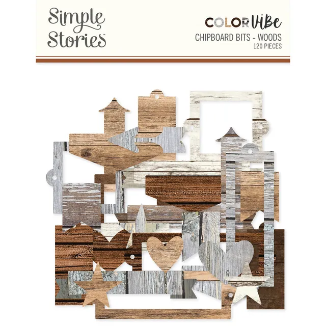 simple-stories-color-vibe-chipboard-bits-woods-120-stk image 1