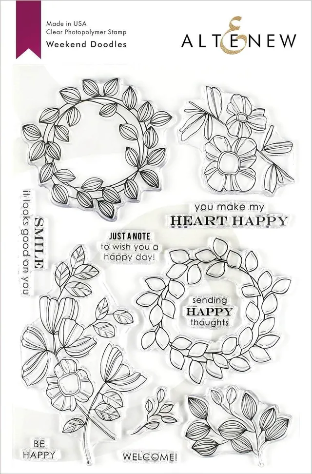 altenew-weekend-doodles-stempelset-blumen-6x8 image 1