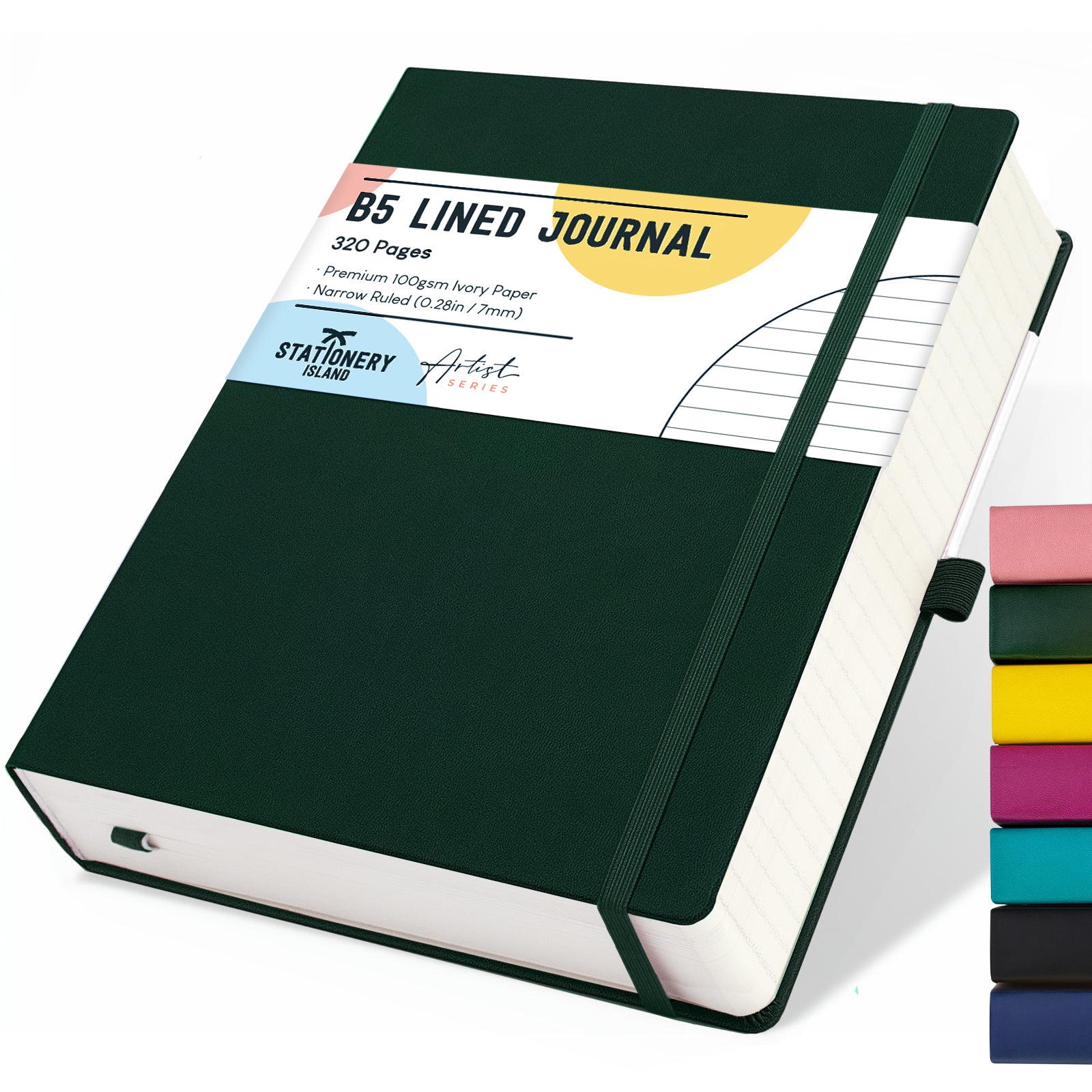 stationery-island-journal-notizbuch-b5-liniert-schwarz-320-seiten image 6