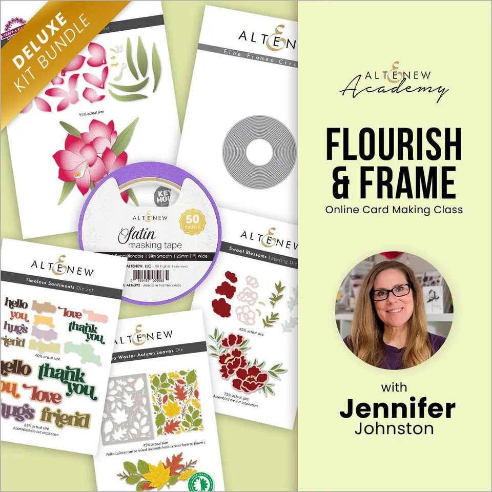 altenew-flourish-frame-simple-die-cut-florals-stanzen-deluxe-kit-blumen image 1