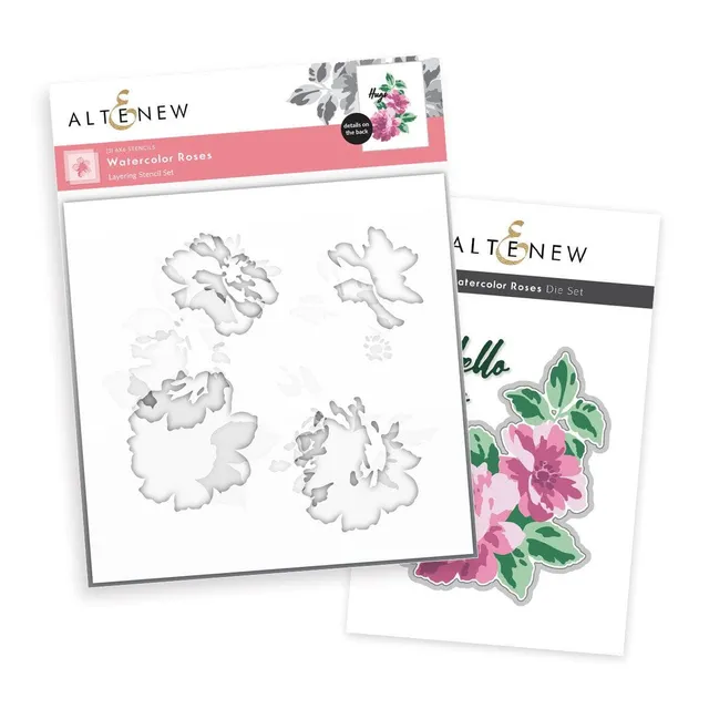 altenew-watercolor-roses-schablonen-stanzen-bundle-komplett image 1