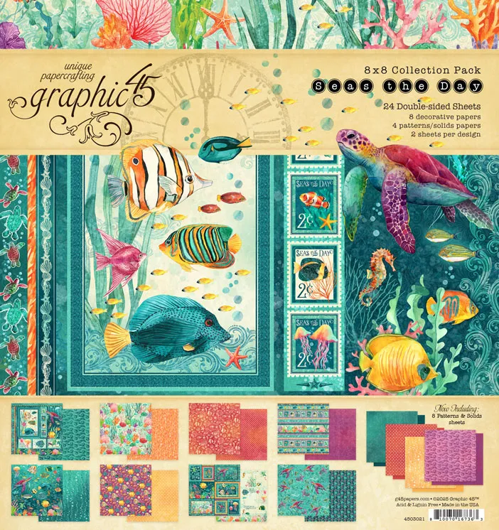 graphic-45-seas-the-day-8x8-collection-pack-24-blatt-meer image 1