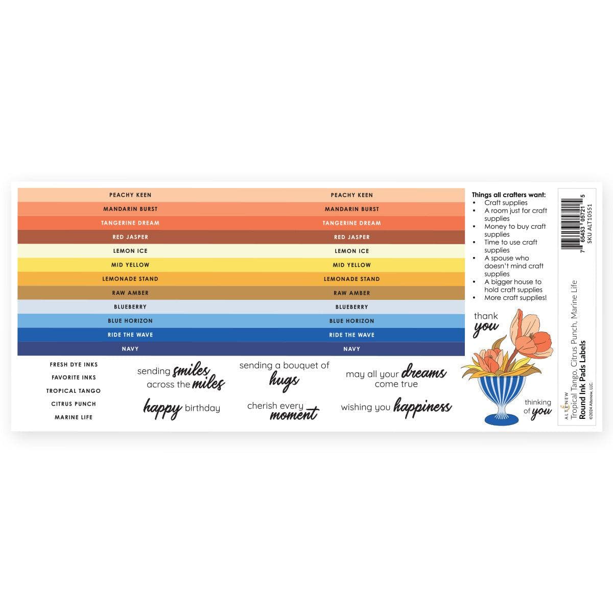 altenew-inks-rund-etiketten-tropical-tango-stempelkissen-set image 2