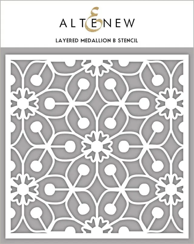 altenew-layered-medallion-b-stencil-schablone-6x6 image 1