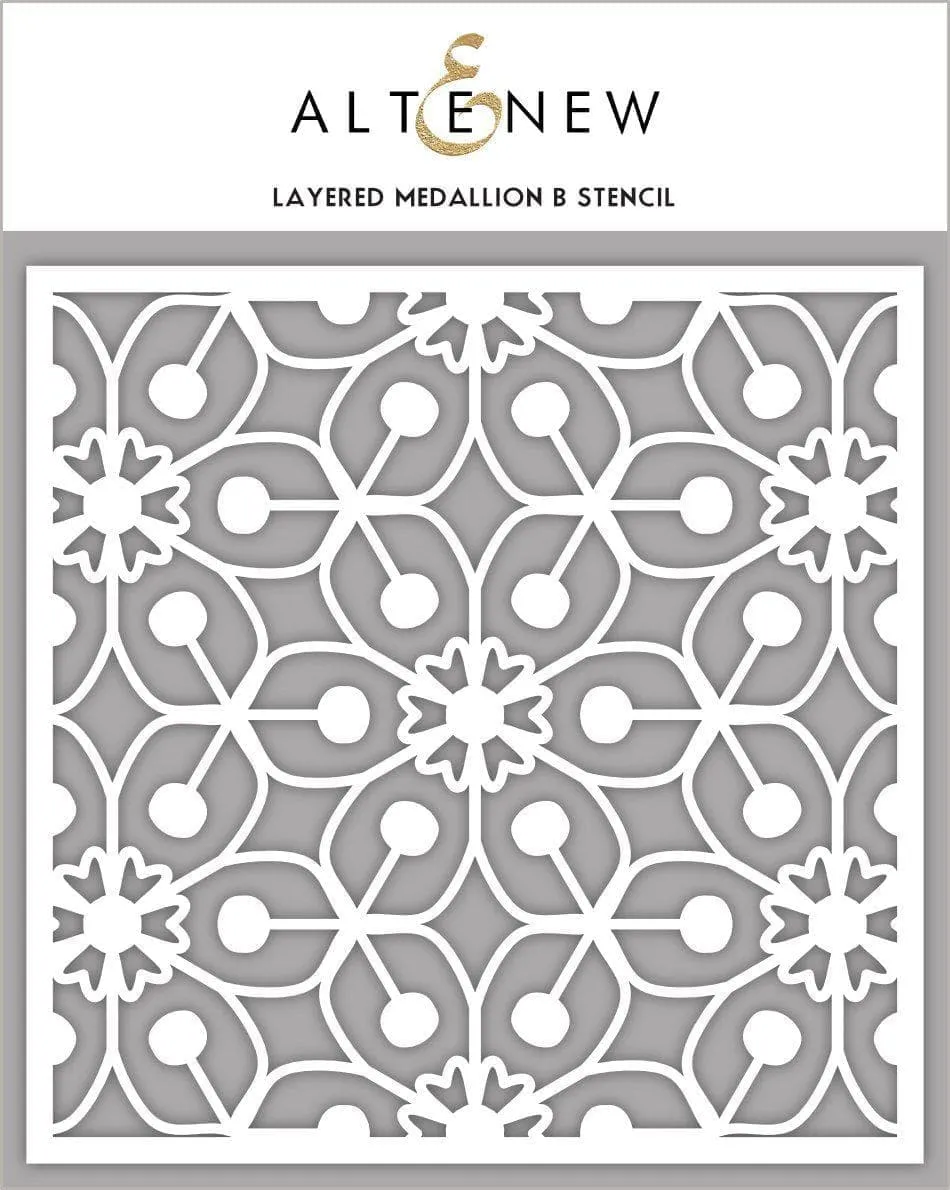 altenew-layered-medallion-b-stencil-schablone-6x6 image 1